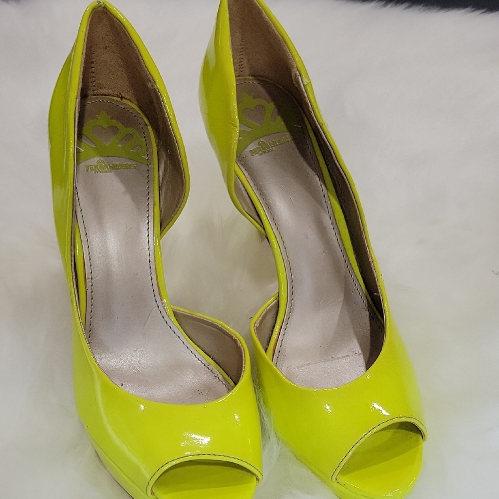 Fergalicious Yellow Heels Bold Statement Shoes